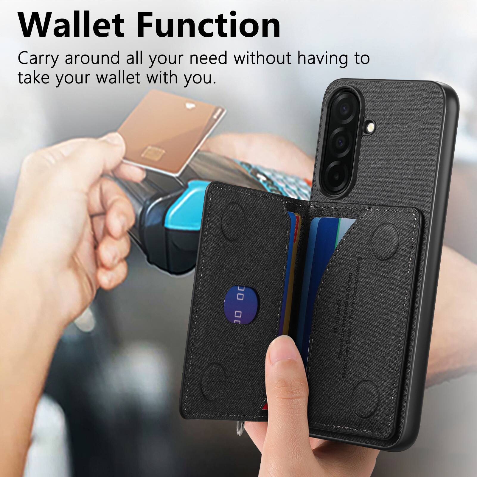 Wallet Function  
Carry around all your need without having to take your wallet with you.