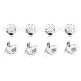 Unique Bargains - KSD301 Thermostat 50°C/122°F 16A Normally Open N.O Temperature Switch for Microwaves/Oven 8pcs Ceramic - Silver