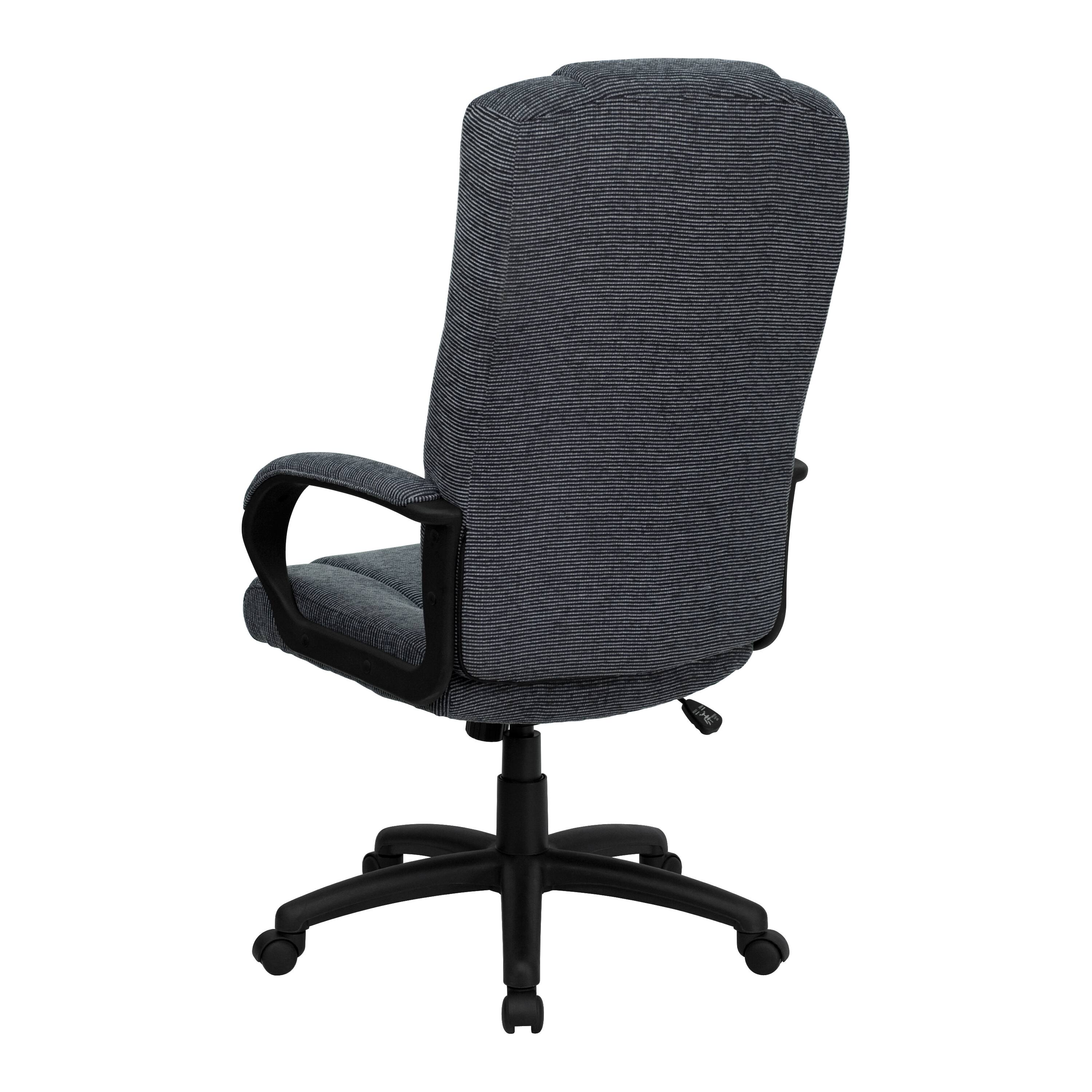 Alt View 5. Emma + Oliver - High Back Fabric Executive Swivel Office Chair with Arms - Gray.