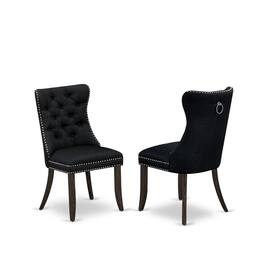 East West Furniture - Parson Dining Room Chairs - Brown