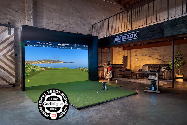 Left. Foresight Sports - Sim-In-A-Box Eagle Plus - GCQuad Launch Monitor & Simulator Bundle - Black.
