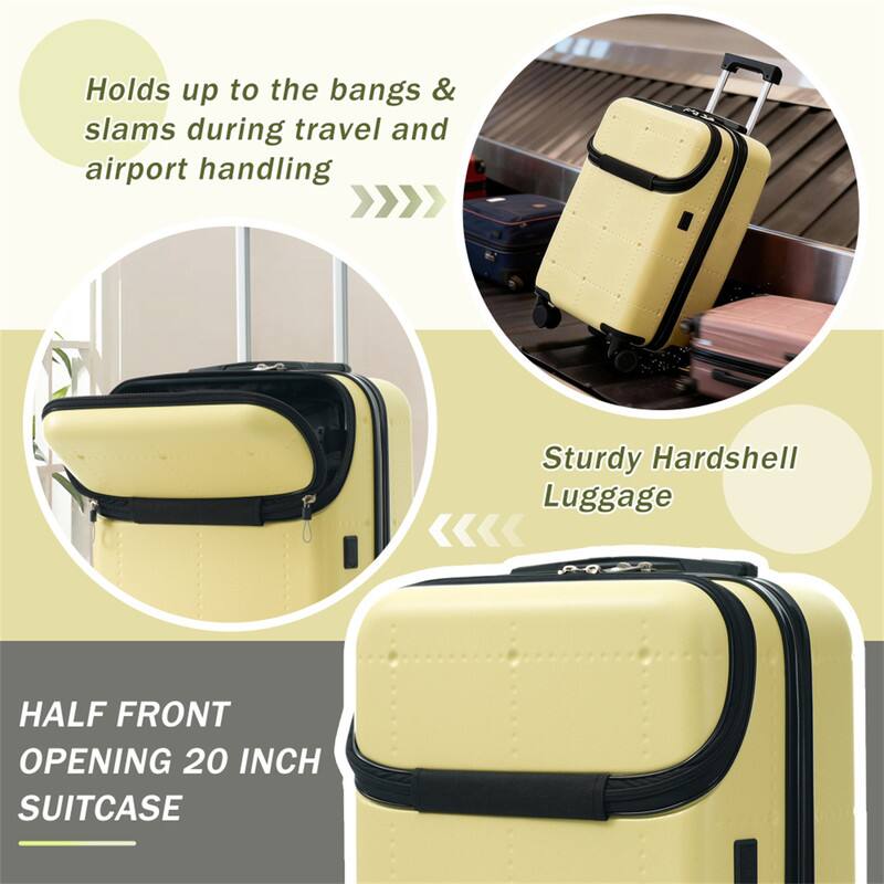 Holds up to the bangs & slams during travel and airport handling

Sturdy Hardshell Luggage

HALF FRONT OPENING 20 INCH SUITCASE