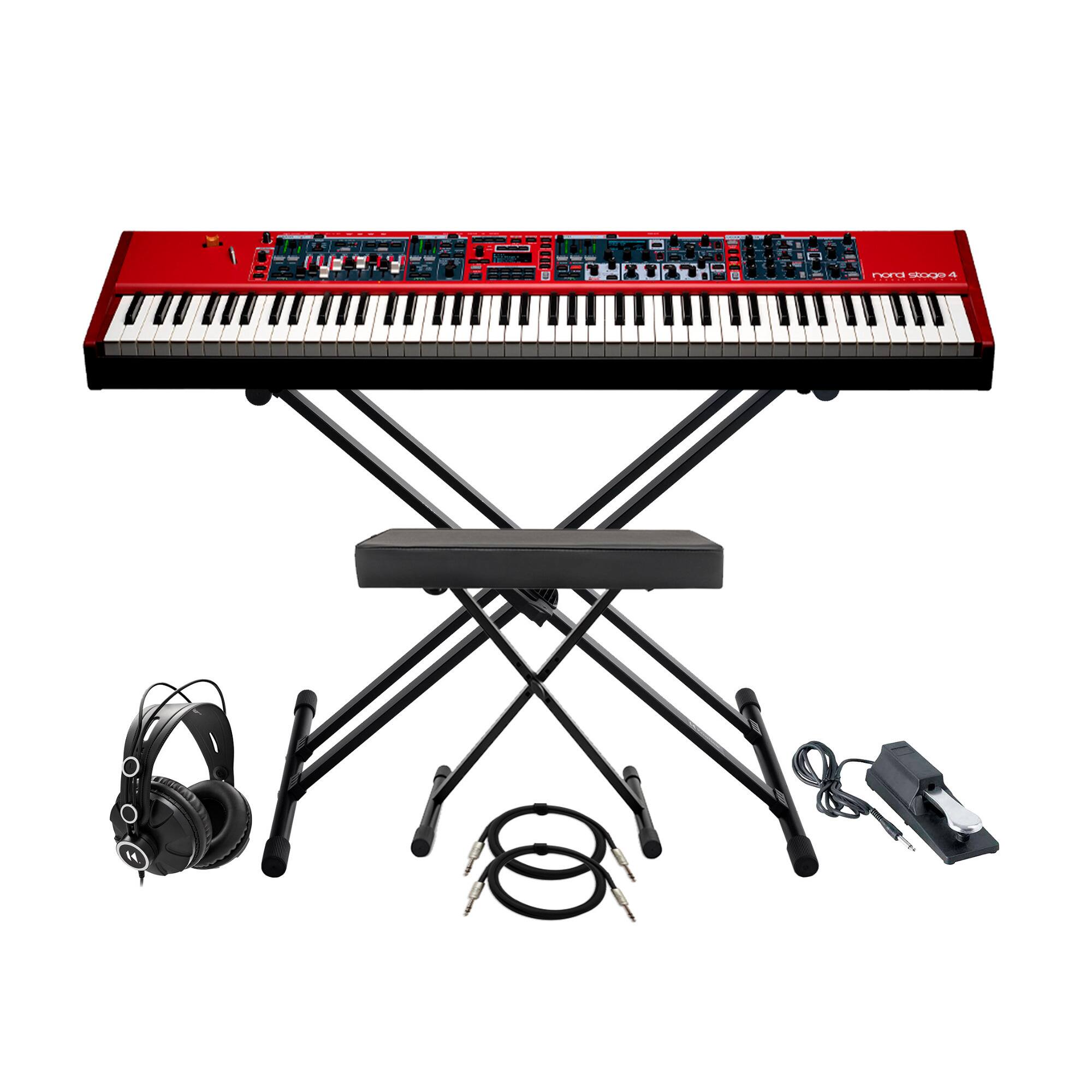 Front. NORD - Nord Stage 4 88 88-Key Fully-Weighted Keyboard Bundle with Accesories Kit.