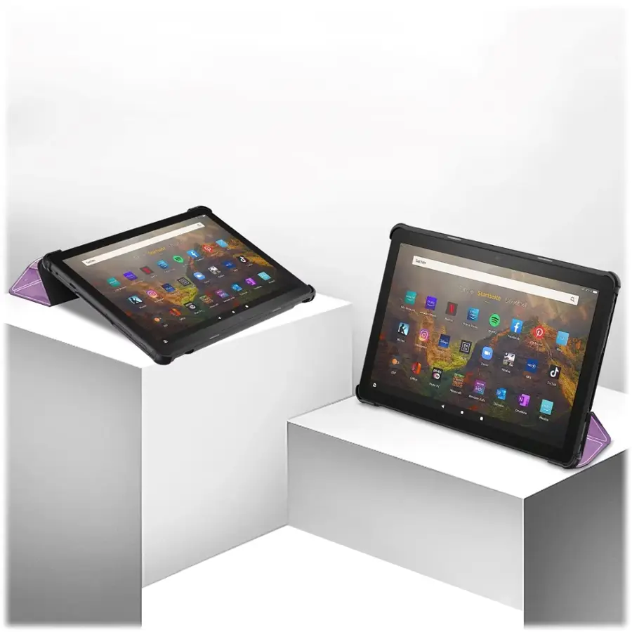 Alt View 17. SaharaCase - Tri-Fold Folio Case for Amazon Fire HD 10 (2023) - Purple.