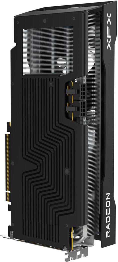 Back. XFX - Swift AMD Radeon RX 9070GRE Triple Fan Gaming Graphics Card with 12GB GDDR6 PCI Express 5.0 HDMI 3xDP, AMD RDNA 4 - Black.