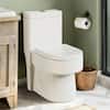 Front. Koligey - Compact One Piece Toilet with Soft-close Seat Lid, Power Dual Flush 1.2/1.85 GPF, Standard White Toilet Bowl - White.