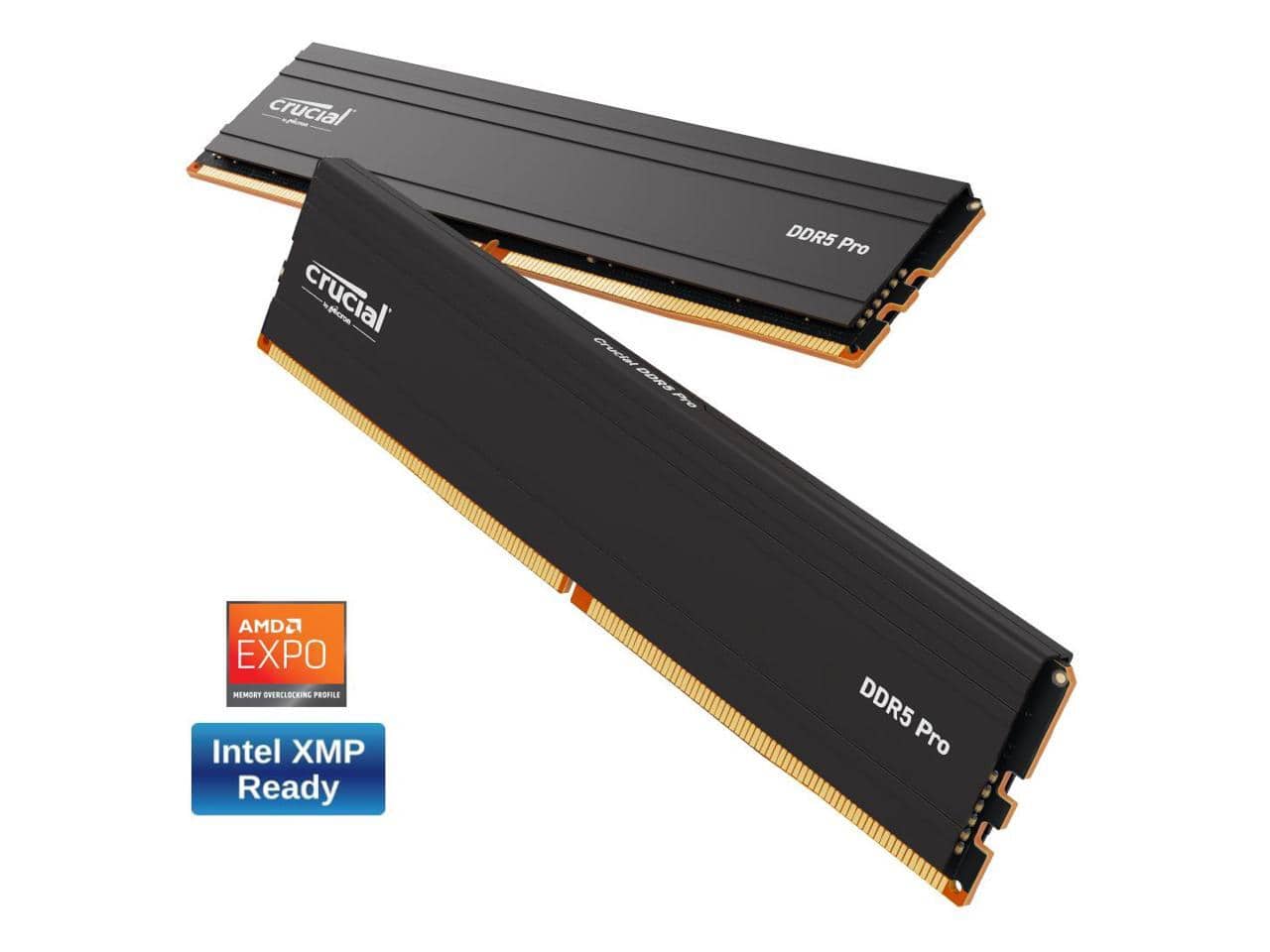 Crucial - Pro 32GB (2 x 16GB) DDR5 6000 (PC5 48000) Desktop Memory Model CP2K16G60C48U5 - Black