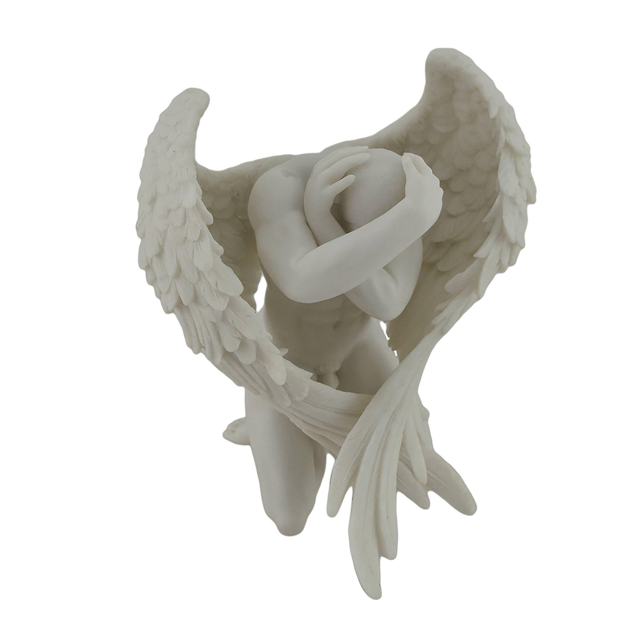 Veronese Design - Marble Nude Male Angel of Sadness Statue - White price history on PriceWatchPro