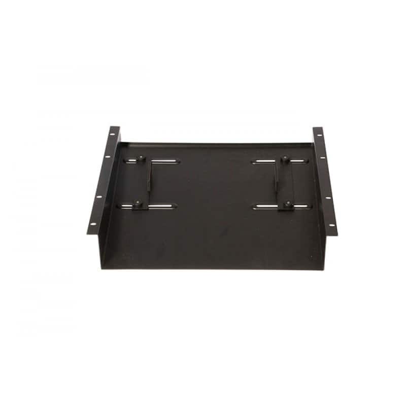 On Stage Stands - OnStage RSU1000 Adjustable Top-Mount Rack Shelf (RSU 1000) - Black