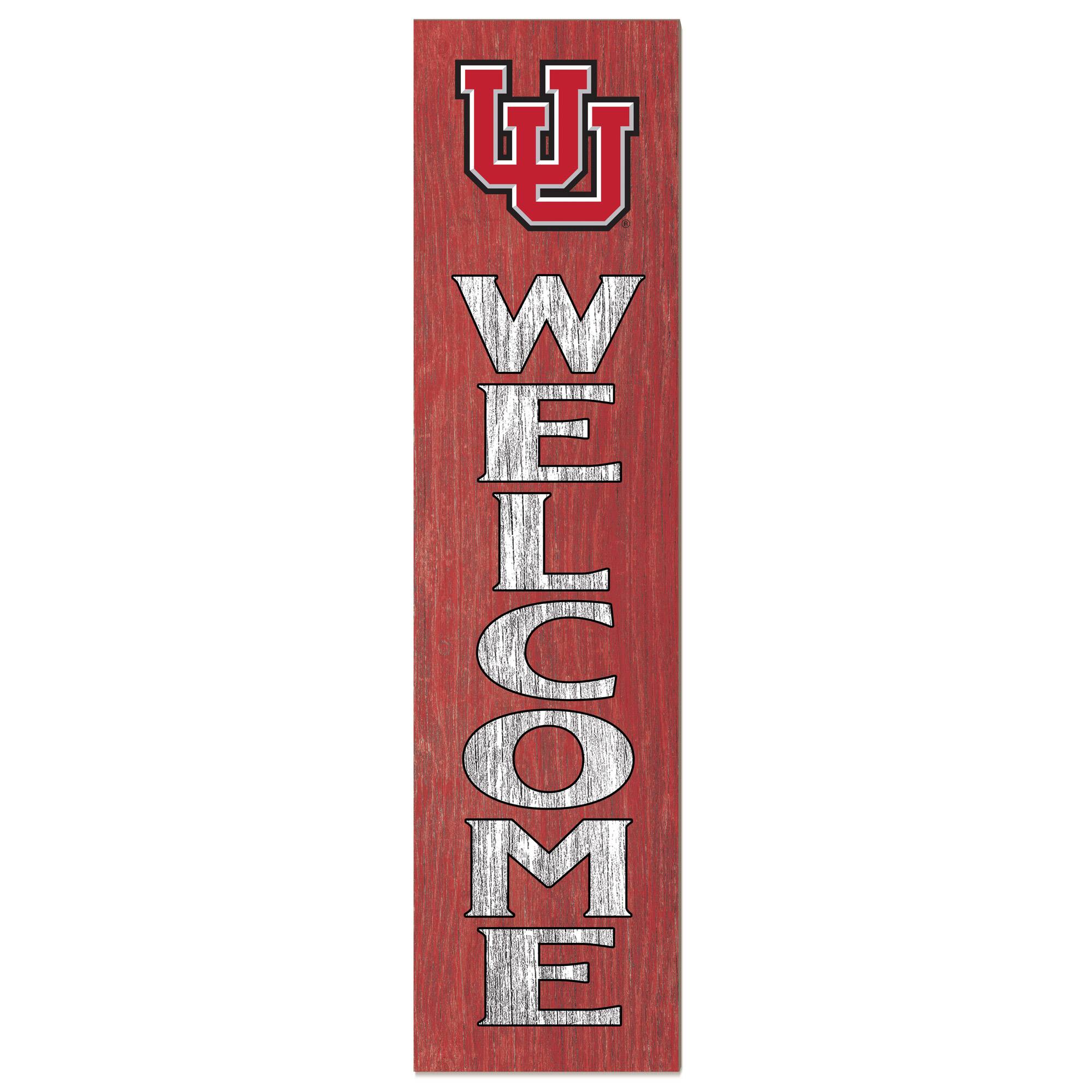 Utah Utes 12'' x 48'' Welcome Leaner