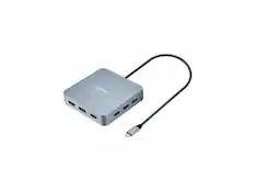 Front. Adesso - Adesso AUH-4051 Docking Station - 65W USB-C, 3 Displays, 4K/8K, 5 USB Ports - Black.