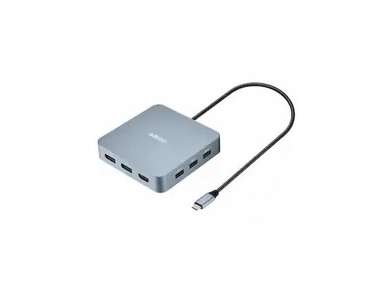 Front. Adesso - Adesso AUH-4051 Docking Station - 65W USB-C, 3 Displays, 4K/8K, 5 USB Ports - Black.