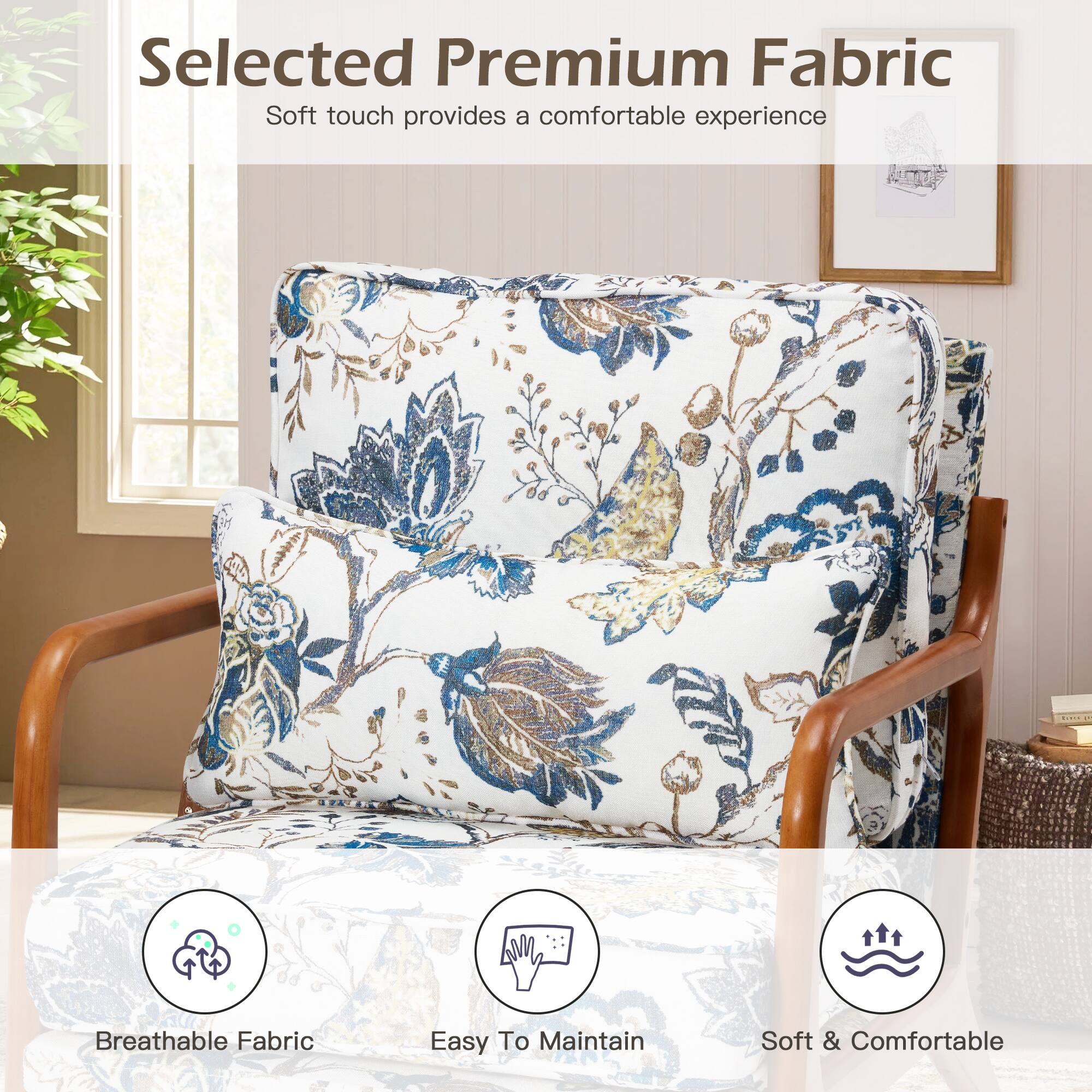 Selected Premium Fabric  
Soft touch provides a comfortable experience  

Breathable Fabric  
Easy To Maintain  
Soft & Comfortable