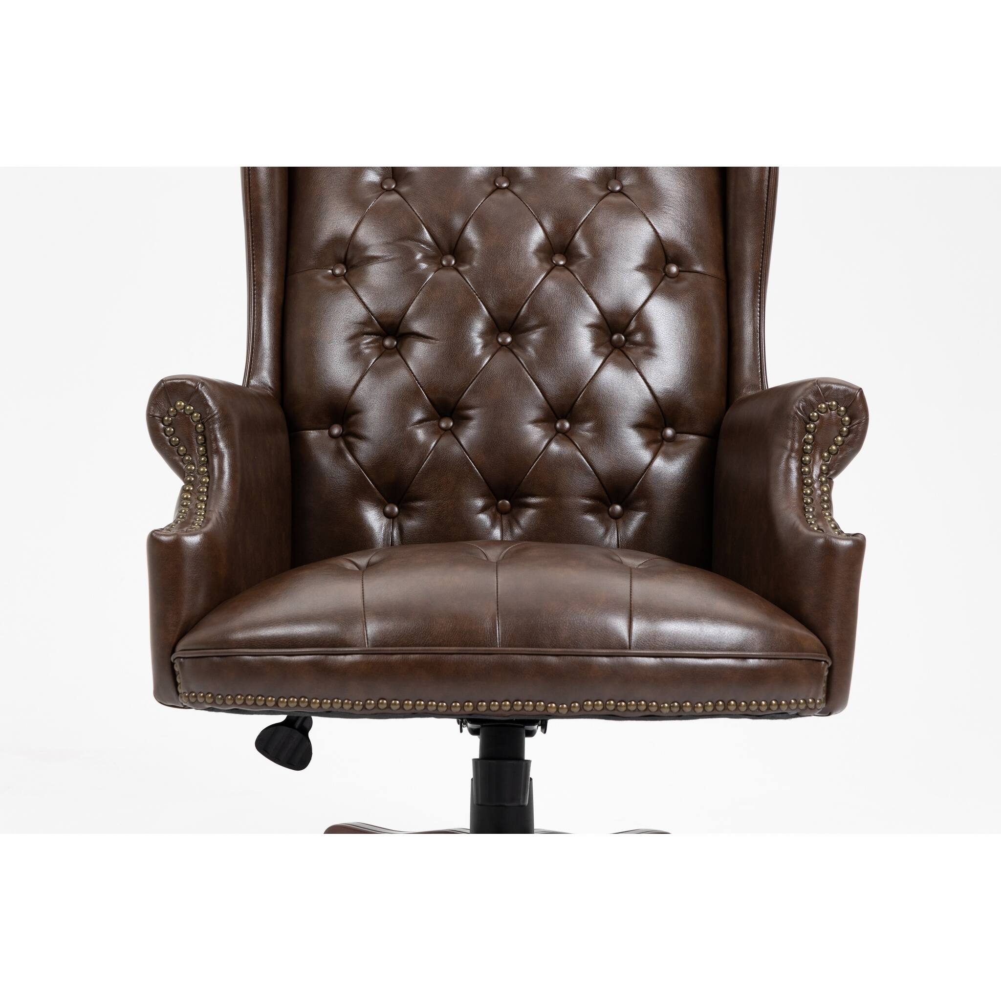 Alt View 5. Forest'nSky - Brown Executive Office Chair with Smooth Glide Caster Wheels - Brown.