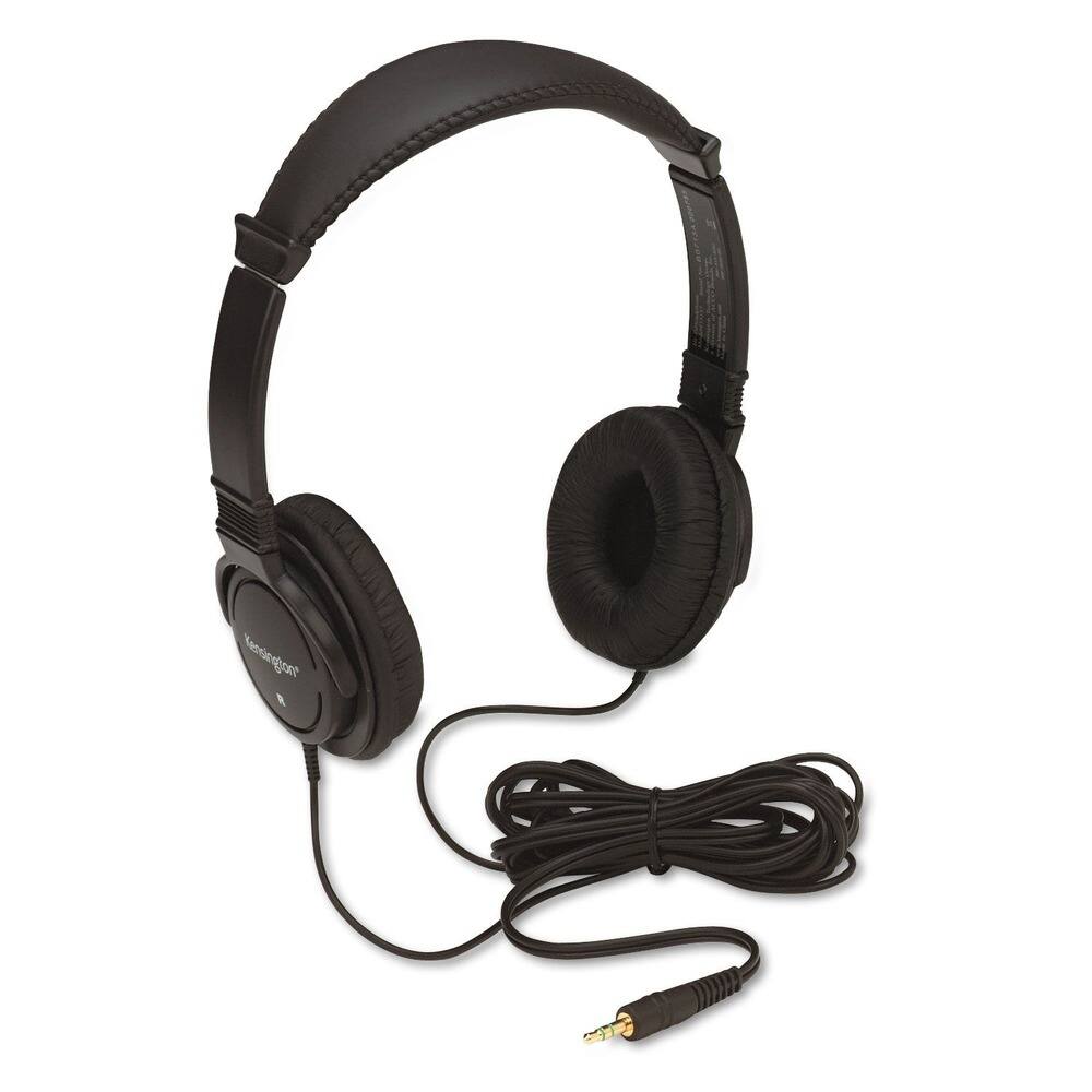 Front. Kensington - K33137 Hi-Fi Headphones with Plush Sealed Earpads - Black - Black.