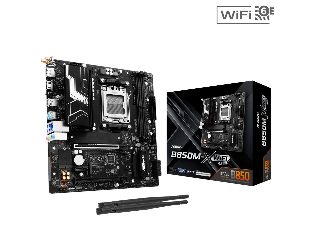6 E WiFi . VV MIM x BaSOM ASRec 700 ASReck O% FCCE eA 1 RuNC  WiFi C I i A ASReck B850M /SReck B850M X WiFi R2.0 -AM 850 2 HomY AMDO RYZEN B850