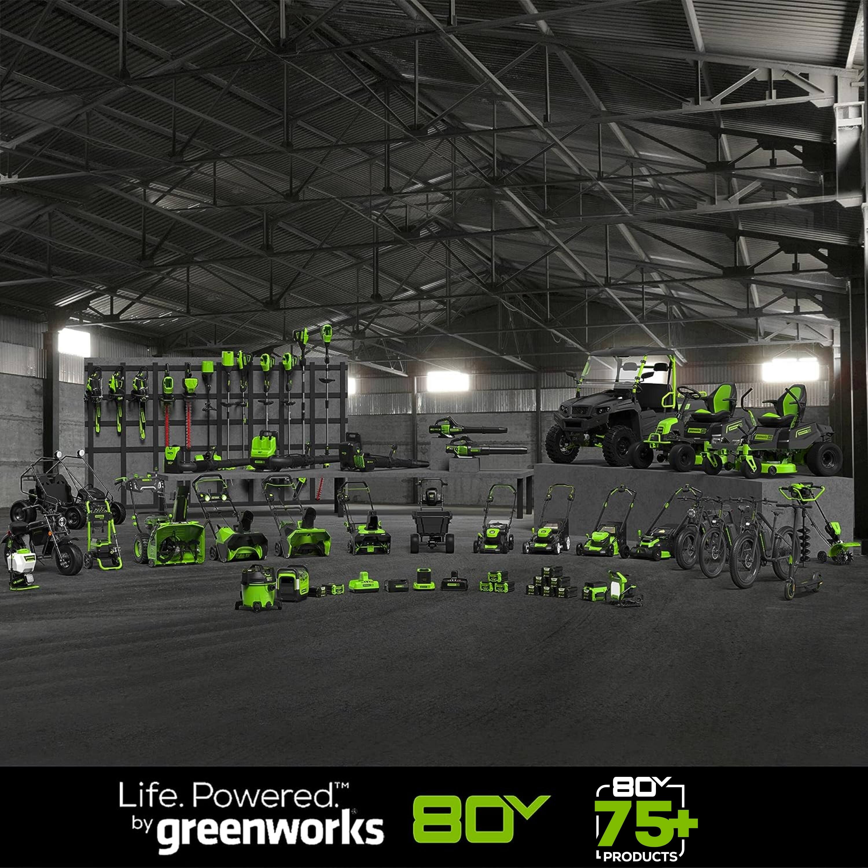 1 TM 80 Life. Powered. by greenworks 80Y 75+ PRODUCTS