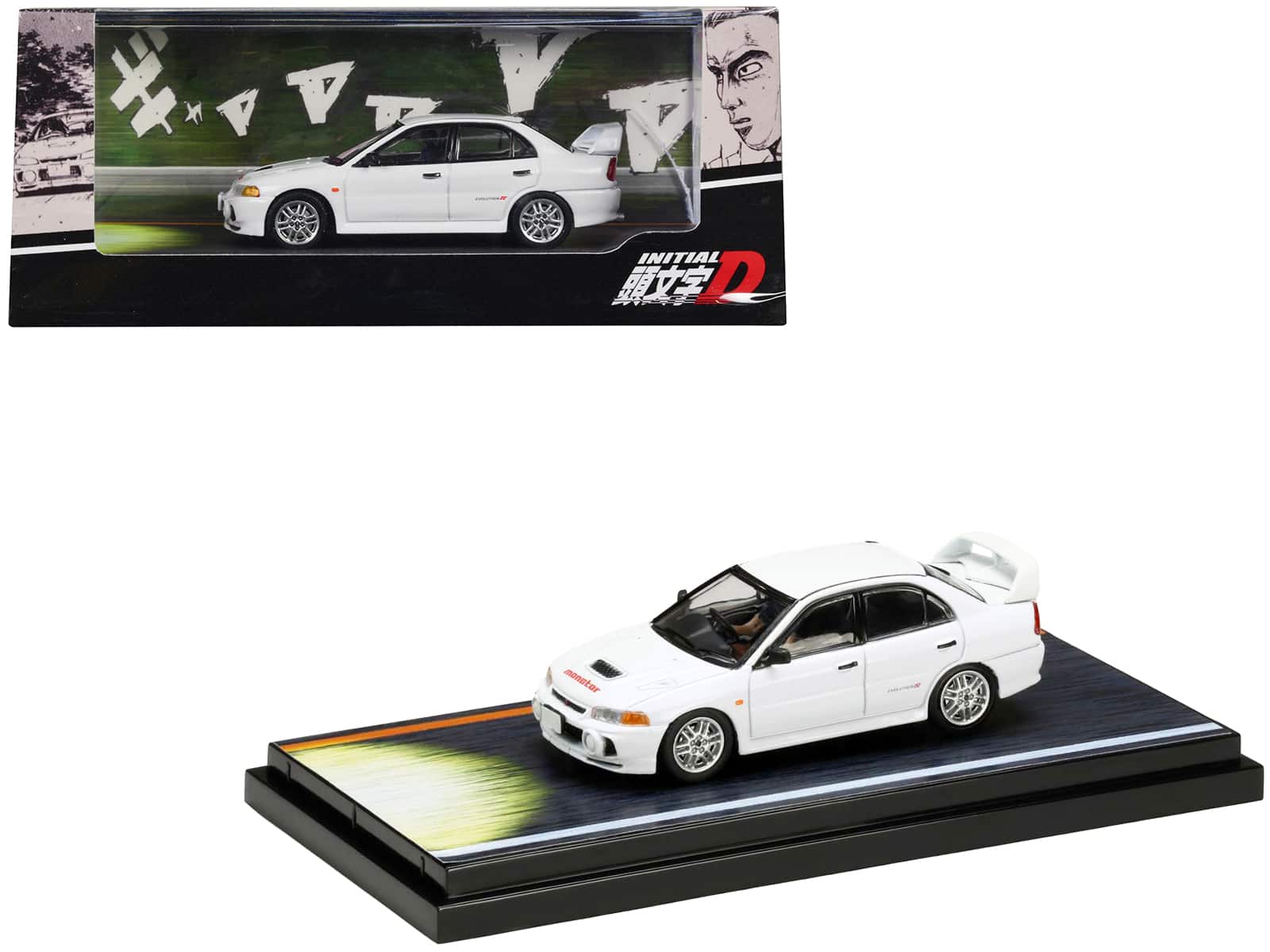"Mitsubishi Lancer RS Evolution IV White ""Monstar"" w/Figure ""Initial D"" (1995-2013) Manga 1/64 Model Car by Hobby Japan" price history on PriceWatchPro