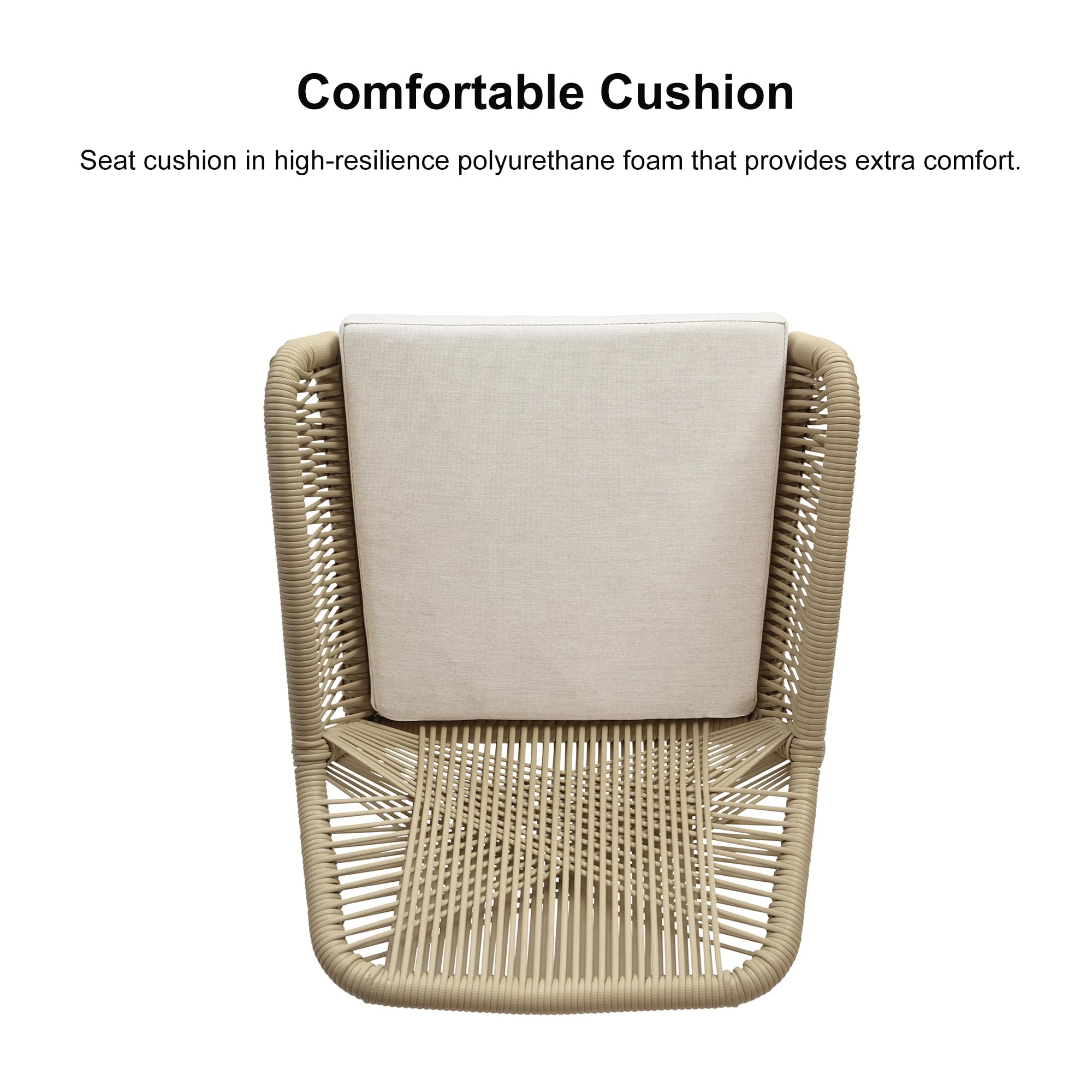 Comfortable Cushion

Seat cushion in high-resilience polyurethane foam that provides extra comfort.