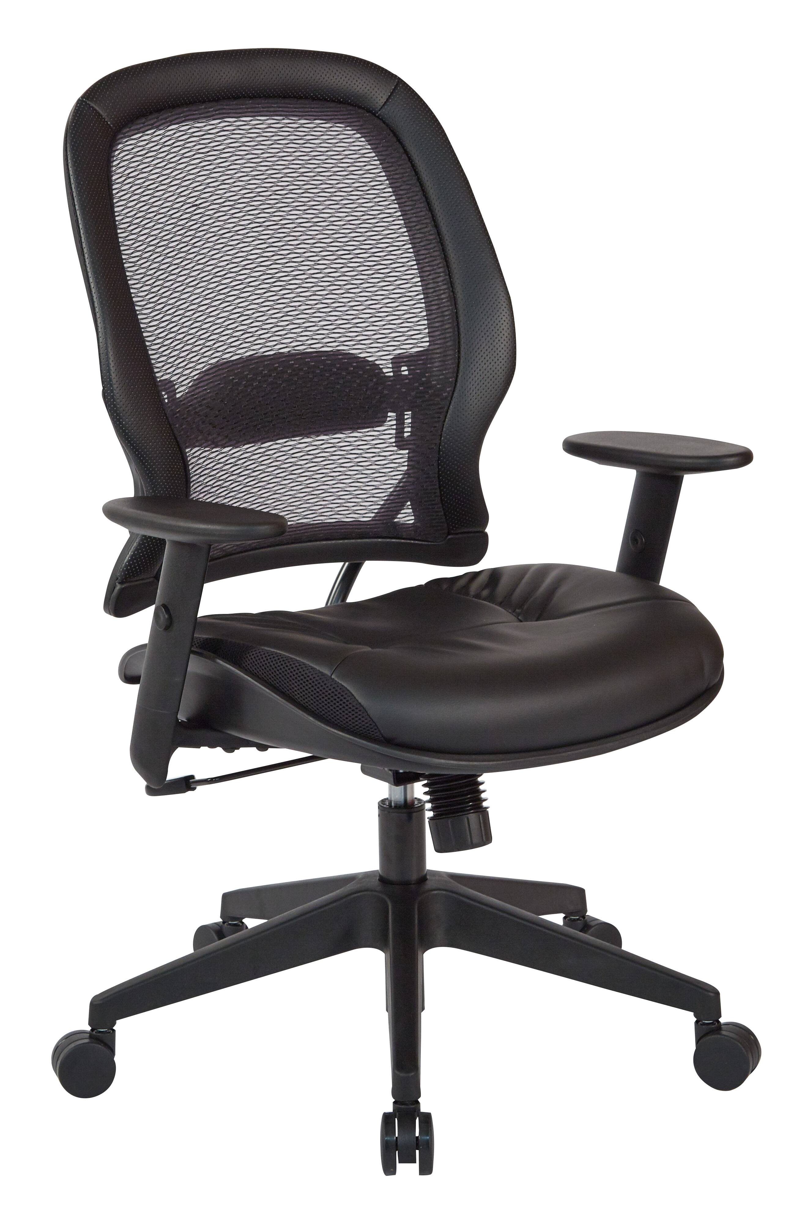 Angle. Office Star Products - Executive High Back Chair - Black.