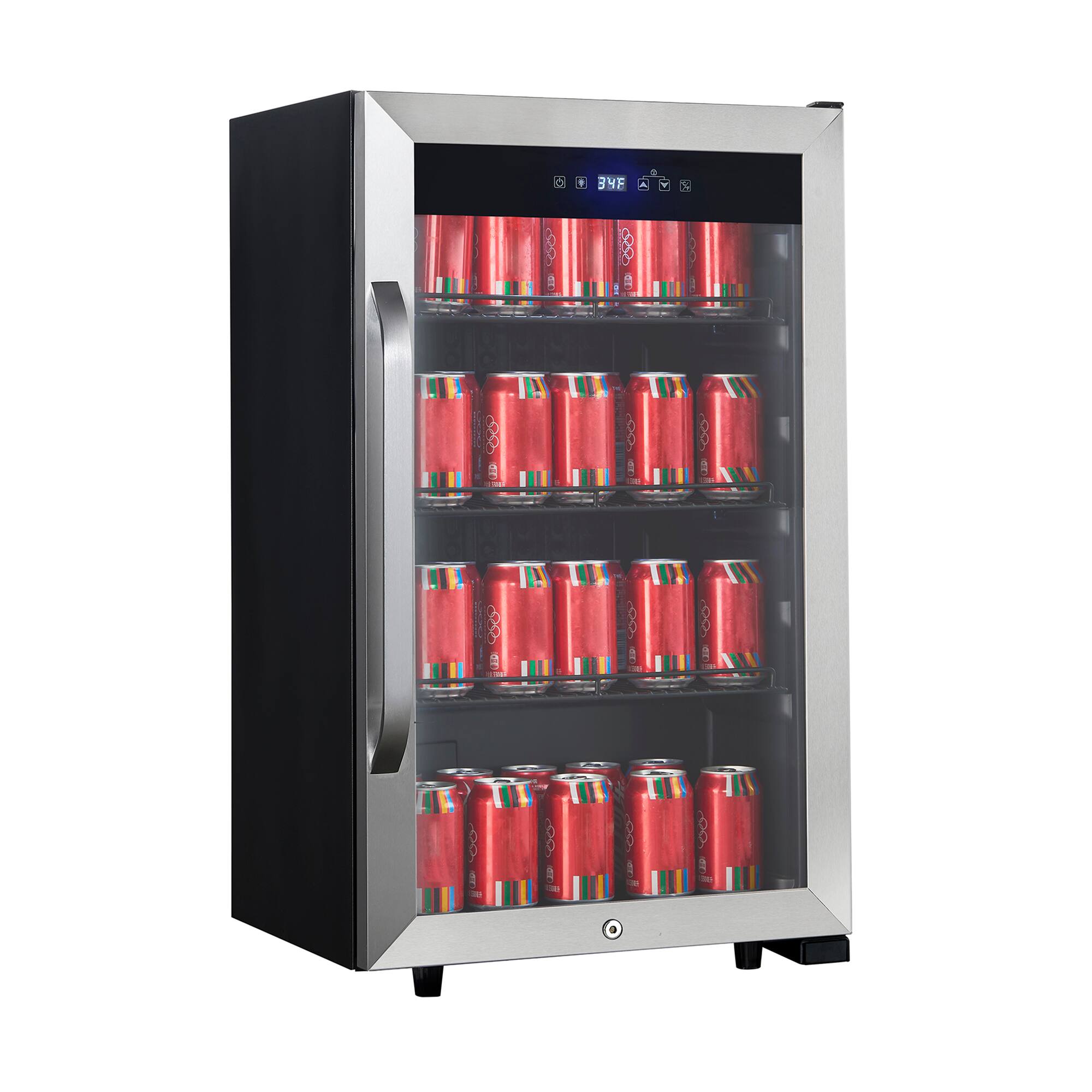 Alt View 4. Magic Chef - Commercial 3 .1 cu ft Countertop 8 3 can Beverage Cooler in Stainless Steel - Black.