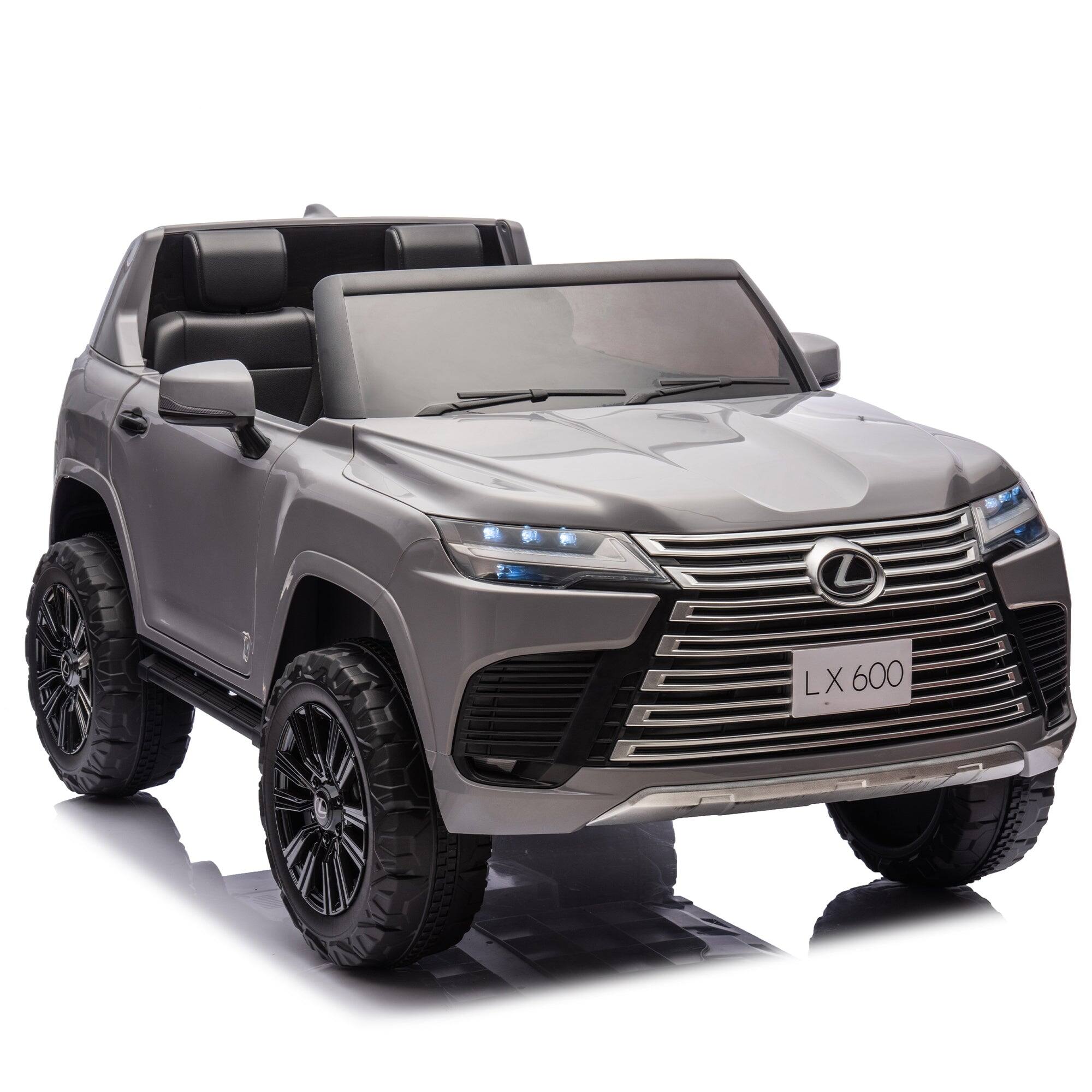 Alt View 1. BreeBe - Licensed LEXUS LX600 24V Kids Ride-On Car 2-Seater 2WD, Parents Control, Bluetooth, Music, Adjustable Speed - Gray.