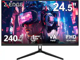 Z Z-Edge - UG25F 24.5" 1080P Full HD Flat Panel 240Hz 1ms Gaming Monitor, HDMI 2.0 + DP 1.4 - Black