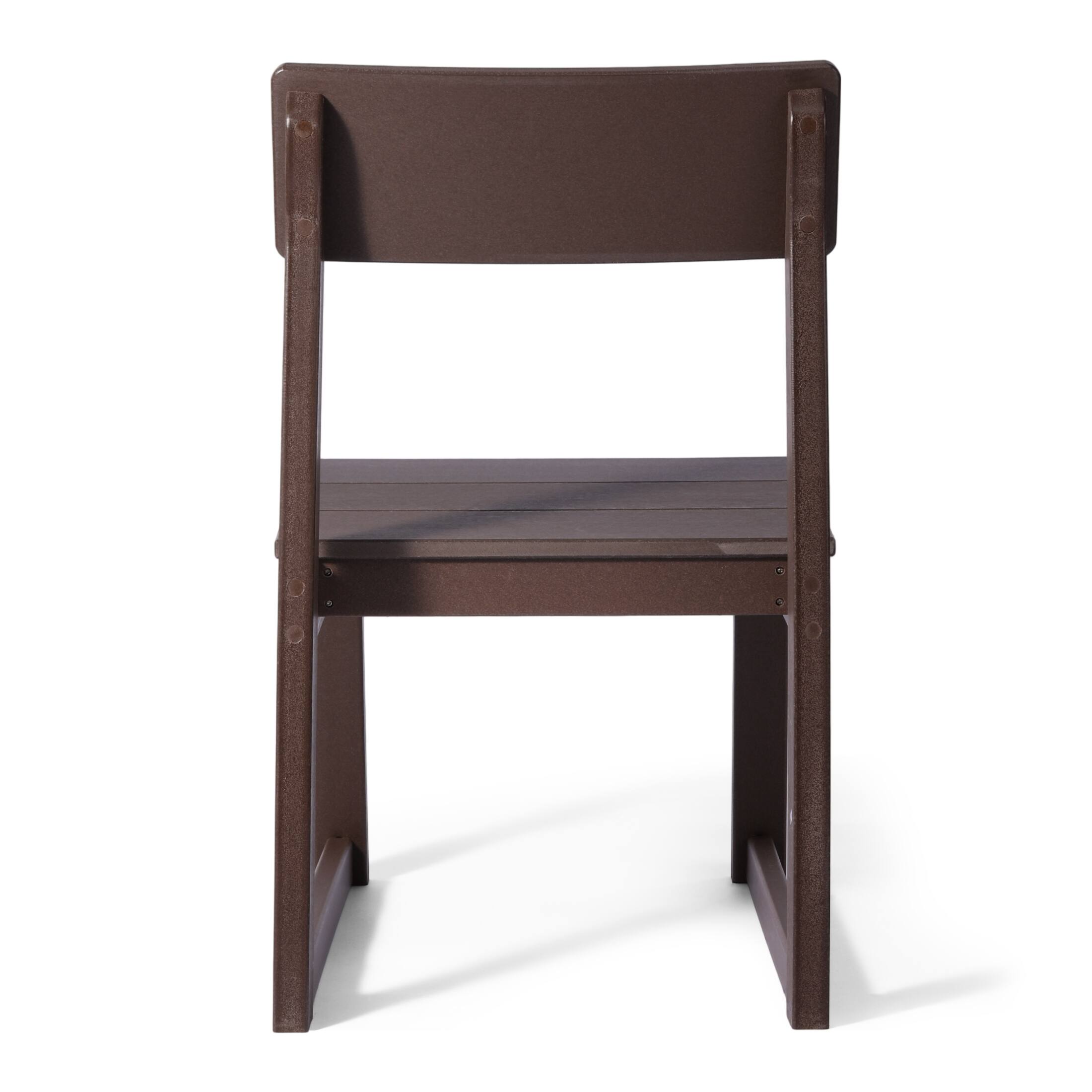 Alt View 1. WestinTrends - WestinTrends Paloma Modern HDPE Outdoor Armless Patio Dining Chairs (Set of 2) - Dark Brown.