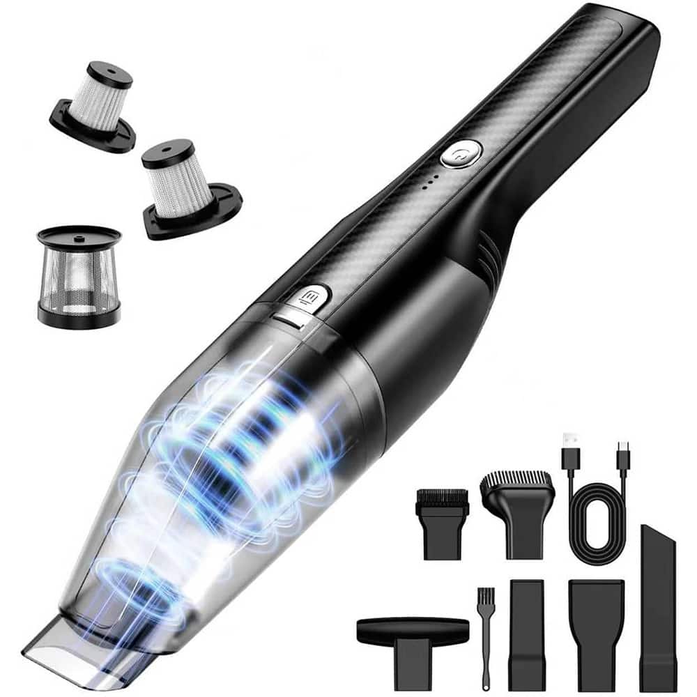 ACJPR - Handheld Cordless Vacuum, 11,000PA Strong Suction, 1.2 lbs Lightweight, Type-C Charging, Multi-Accessory Cleaner
