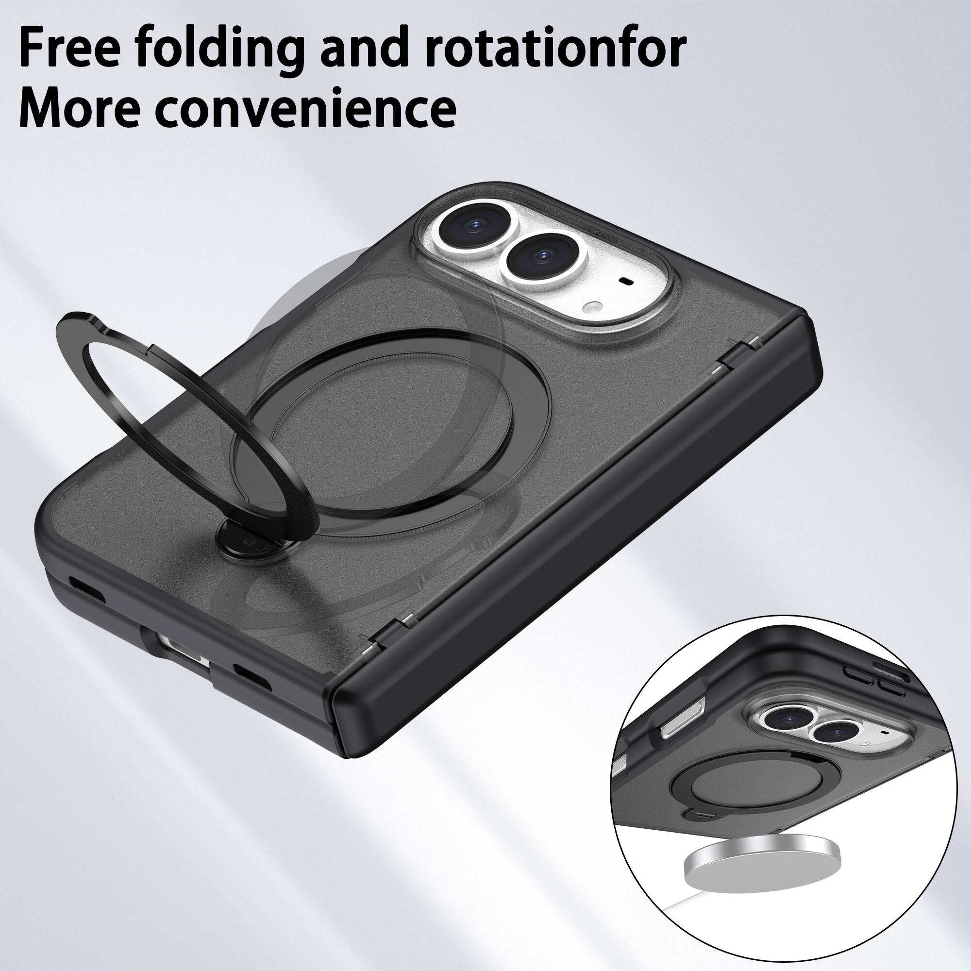 Free folding and rotation for More convenience