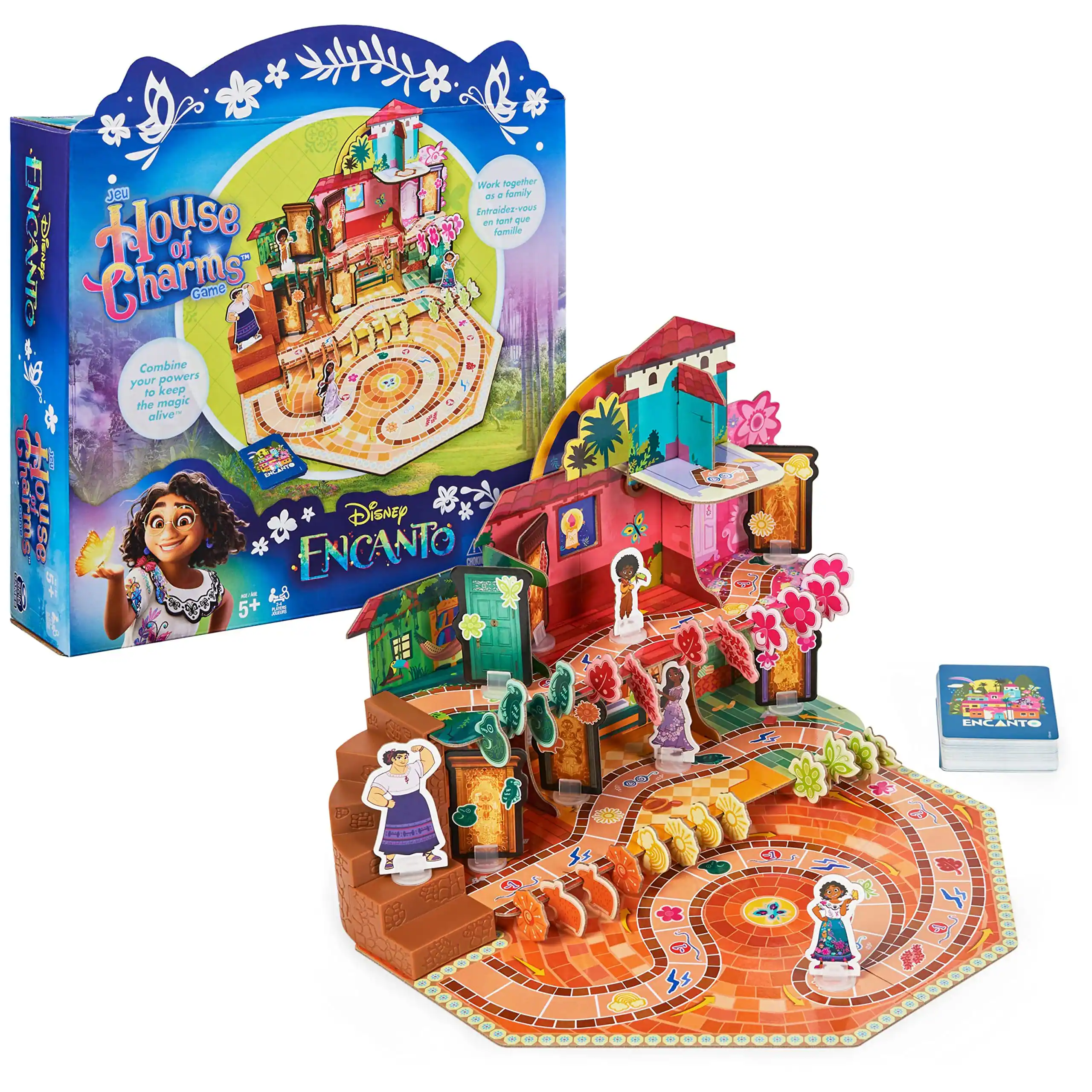 SpinMaster Games - Disney Encanto House of Charms Cooperative Family Board Game, Ages 5+, 2–4 Players - Multicolor