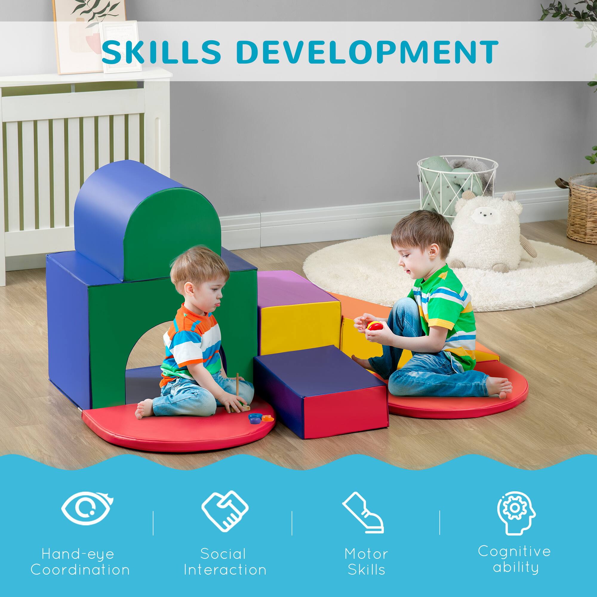SKILLS DEVELOPMENT

- Hand-eye Coordination
- Social Interaction
- Motor Skills
- Cognitive Ability