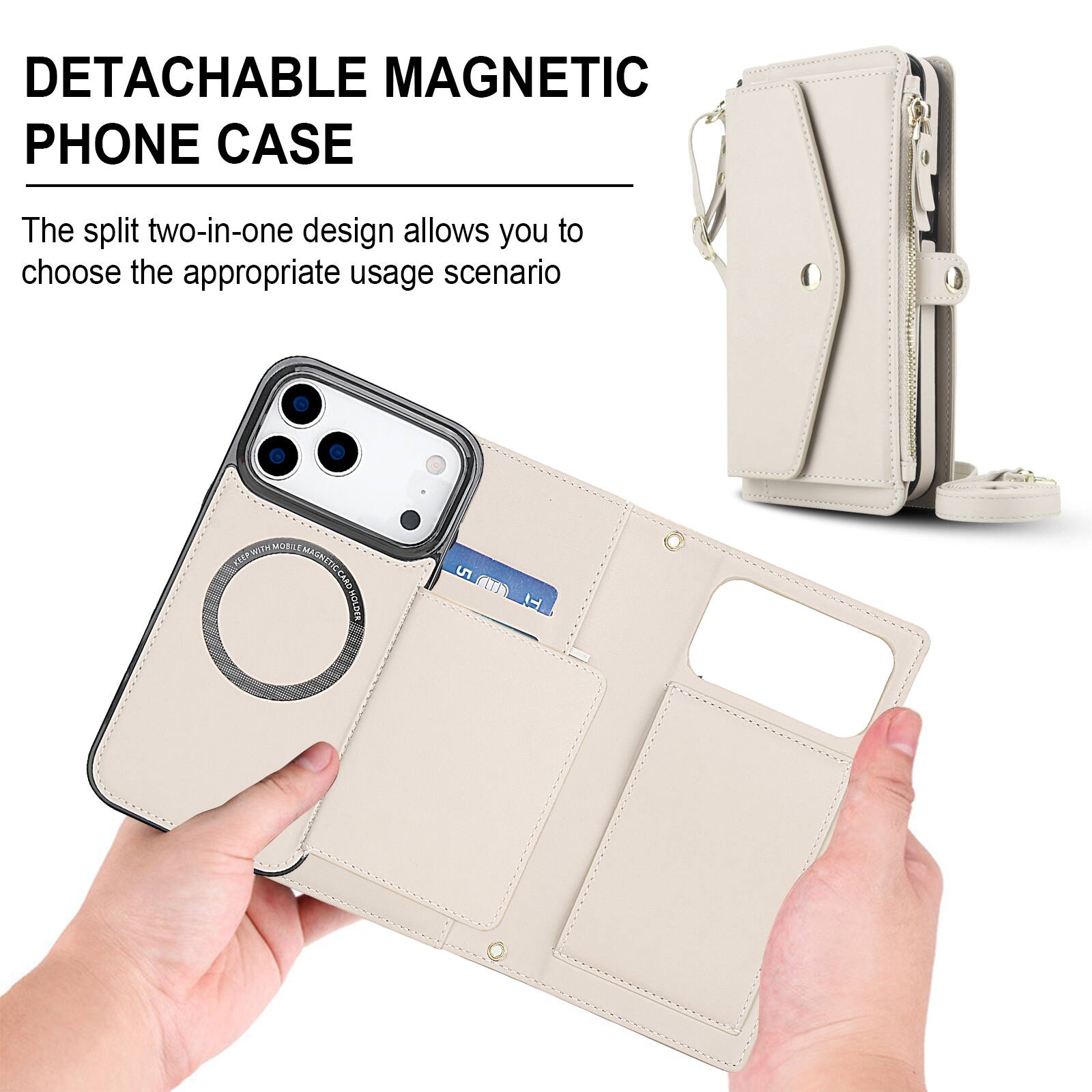DETACHABLE MAGNETIC PHONE CASE

The split two-in-one design allows you to choose the appropriate usage scenario