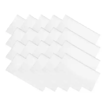 Front. Unique Bargains - Eyeglass Microfiber Cleaning Cloth 7"x6", 20pcs Soft Wipe for Lens, Eyeglasses, Screens in Individual Vinyl Pouch - White.