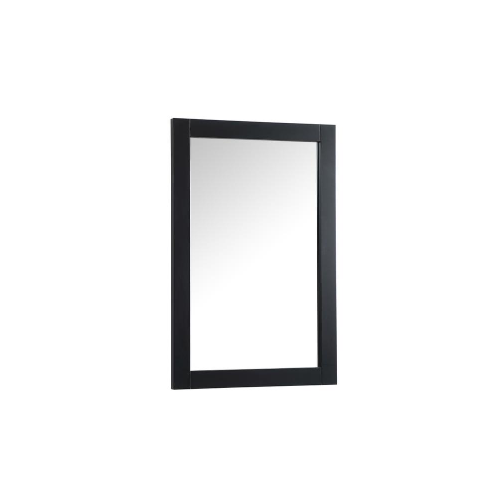 Alt View 1. Elegant Decor - Aqua vanity mirror 24x36 inch in black - Black.
