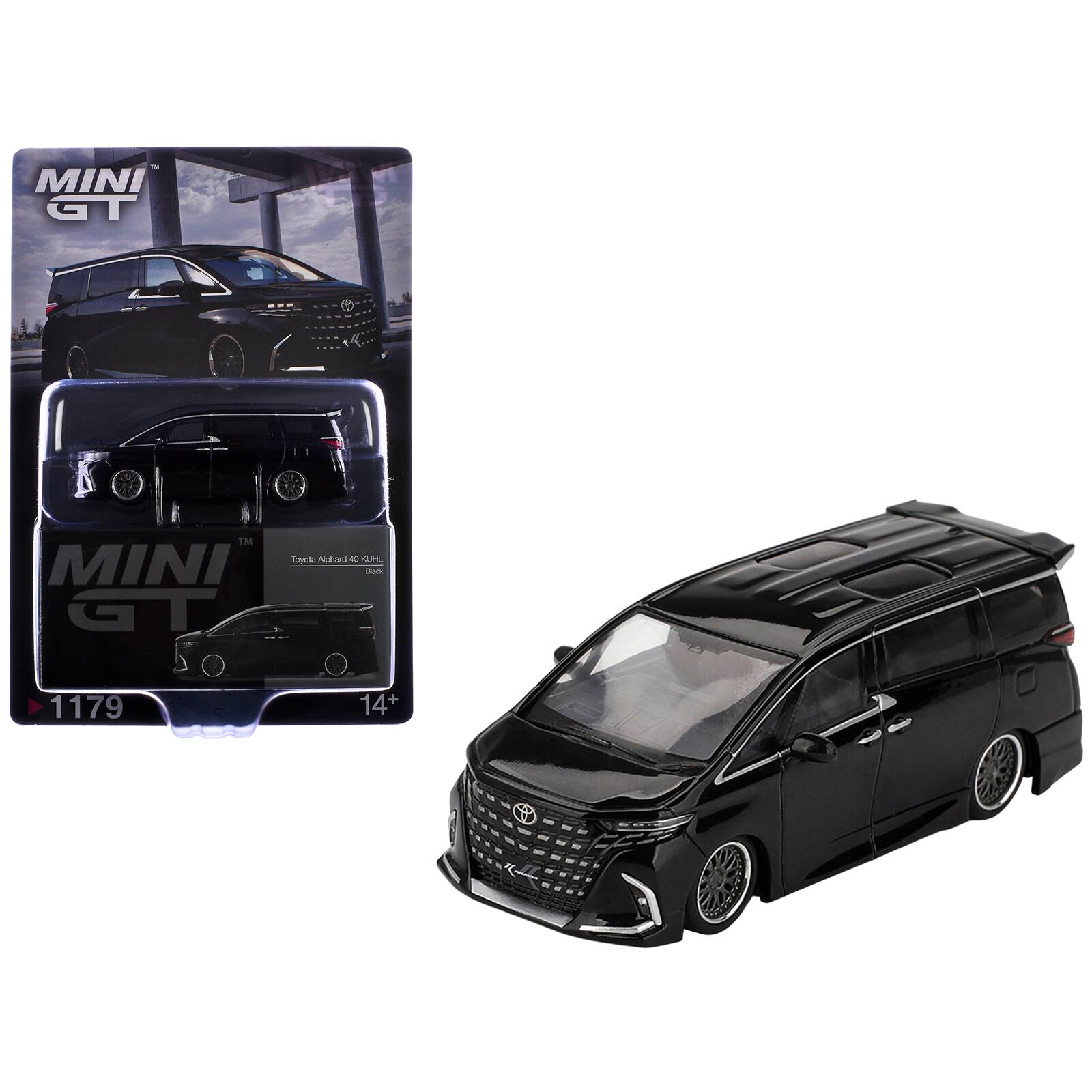 True Scale Miniatures - Toyota Alphard 40 KUHL Van RHD (Right Hand Drive) Black Limited Edition 1/64 Diecast Model Car by Mini GT