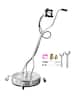 VEVOR - 21" Pressure Washer Surface Cleaner, Stainless Steel Pressure Washer Attachments with 4 Wheels, 4500 Max PSI - Silver