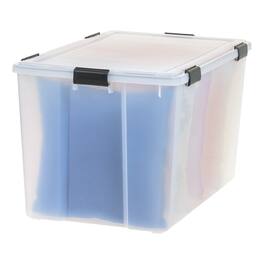 IRIS USA - 156qt WEATHERPRO Airtight Plastic Storage Bin with Lid and Seal and Secure Latching Buckles