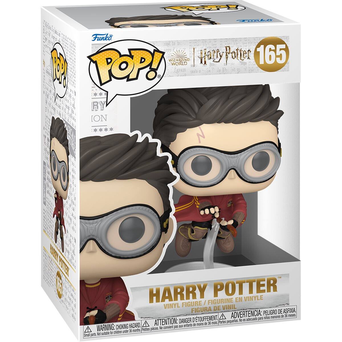 POP! Funko POP! WIZARDING WORLD Harry Potter 165 HARRY POTTER VINYL FIGURINE / FIGURE / VINYL DE VINIL FIGURA PELIGRO DE ASFIXIA. D'TOUFFEMENT. ADVERTENCIA: adecuado para nos menores de 36 meses DANGER: CHOKING HAZARD. ATTENTION: Petites pièces. Ne convient pas aux enfants under 36 months WARNING: CHOKING HAZARD. Small parts suitable for children over 36 months.