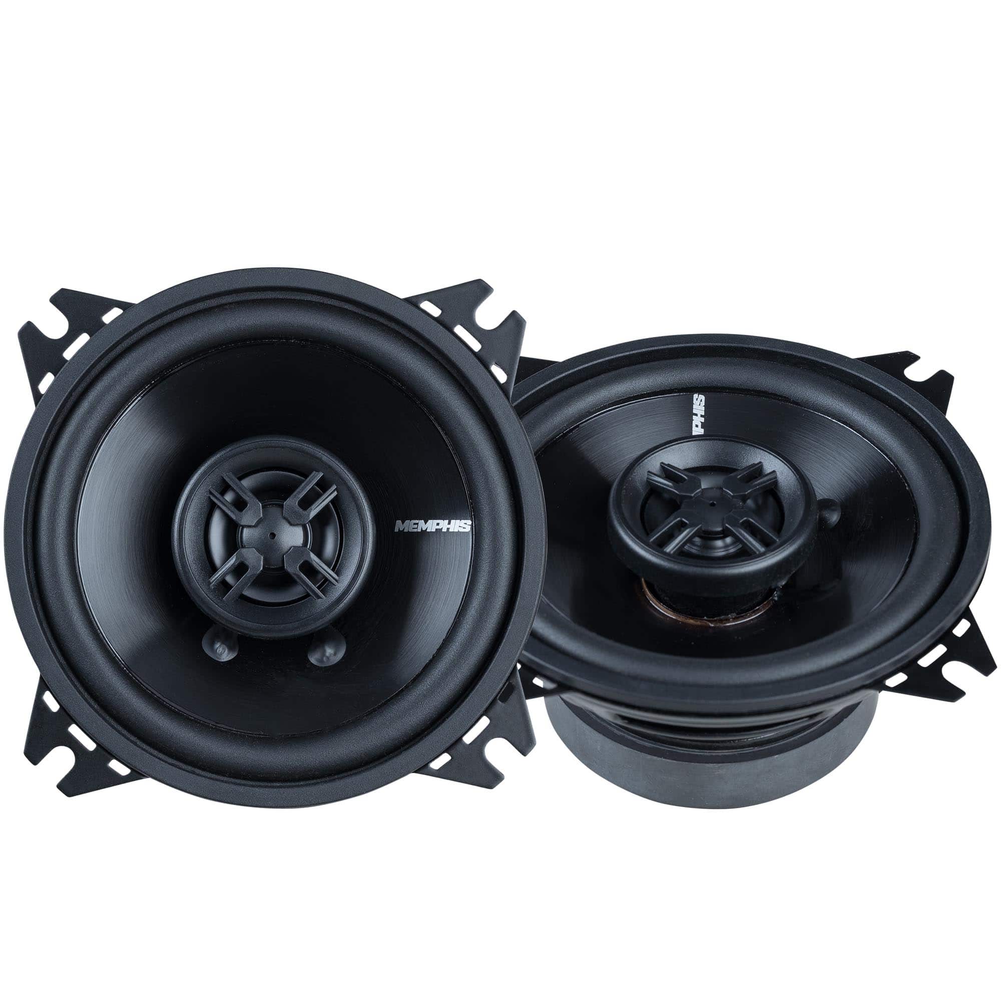 Memphis Car Audio - Memphis Audio SRX42V Street Reference Series 4" 2-Way Coaxial Speakers - Pair - Black/Gray