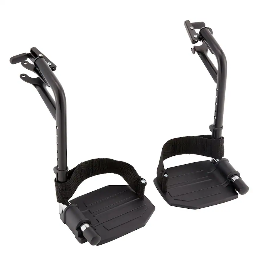 Invacare Wheelchair Legrest Hemi Footrests with Heel Loops, Flip Up ...