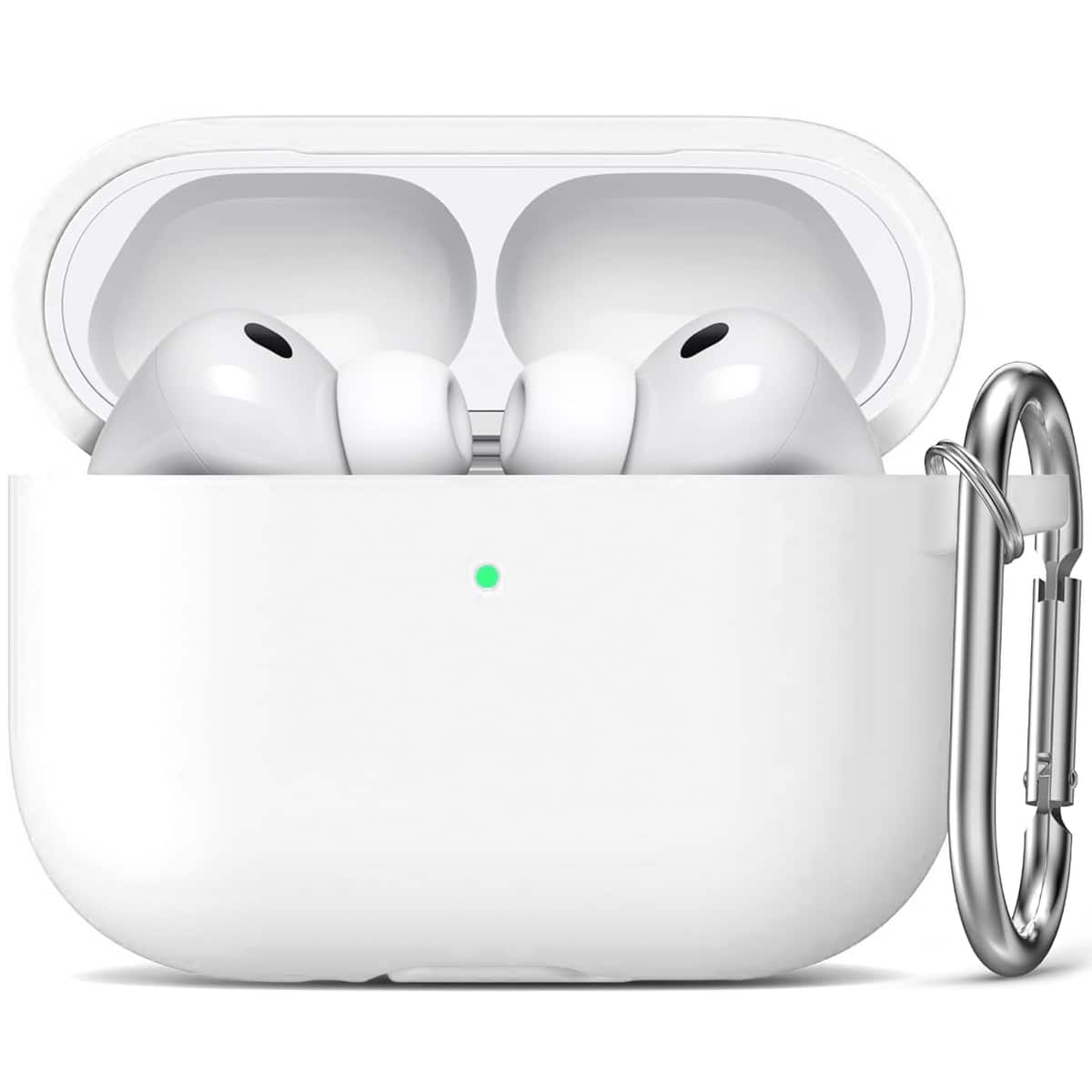 Front. Entronix - Entronix Case Compatible with AirPods Pro 3rd Gen - Soft-Touch Liquid Silicone - White.