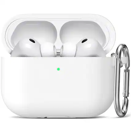 Front. Entronix - Entronix Case Compatible with AirPods Pro 3rd Gen - Soft-Touch Liquid Silicone - White.
