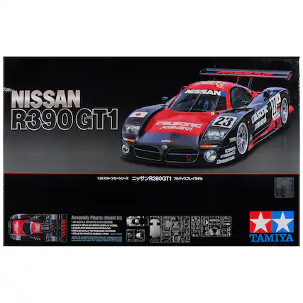 NISSAN R390 GT1
NISSAN Clarion NISSAN CALSONIC XANAVI 23 calsonic MEMEX nism TW2 ICHIKOH INMGESTIONE G'UNIVANCE
1/24 R390GT1
ZEREL UNISTA JECE 22
NISSAN
Assembly Plastic Model Kit 1/24 SCALE SPORTS CAR SERIES *HIGHLY DETAILED STATIC DISPLAY MODEL *COMPLETE ENGINE BAY DETAILING REALISTICALLY REPRODUCED INTERIOR SOLID SYNTHETIC RUBBER TIRES
TAMIYA
