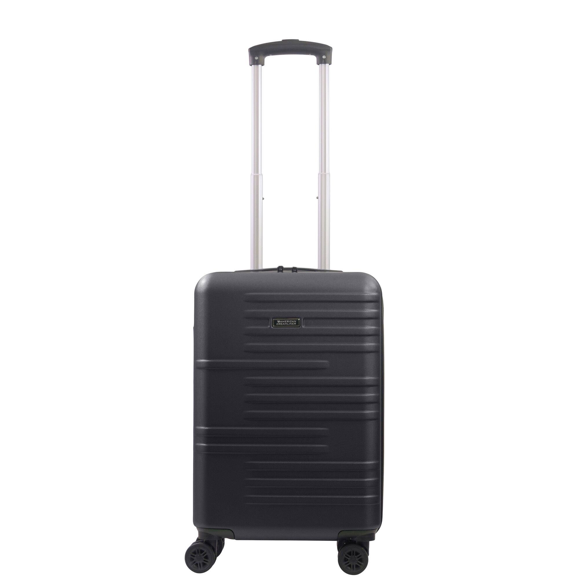 Front. American Dreamliner - 22.5" Hardside Carry-On Luggage - BLACK.