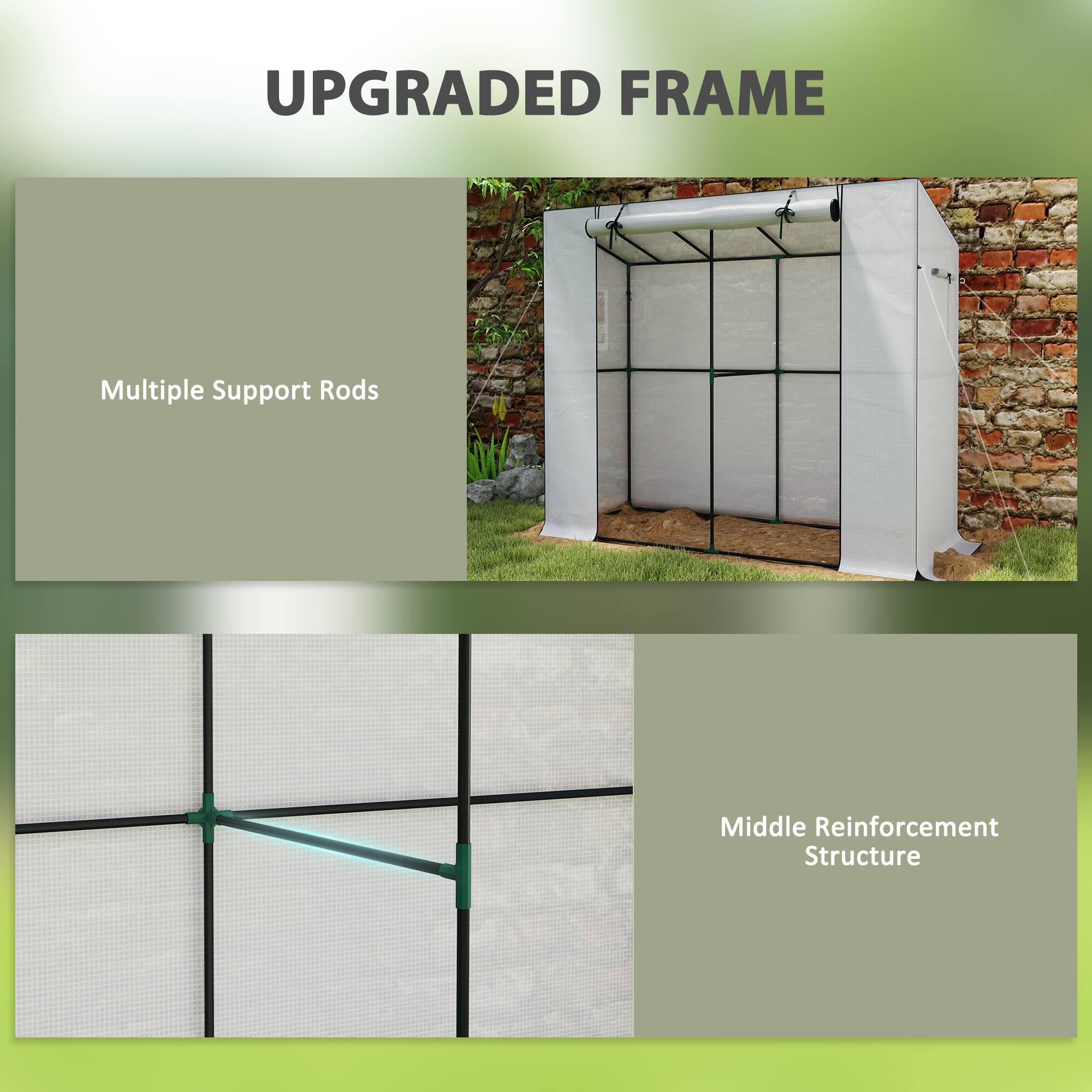 UPGRADED FRAME
Multiple Support Rods
Middle Reinforcement Structure