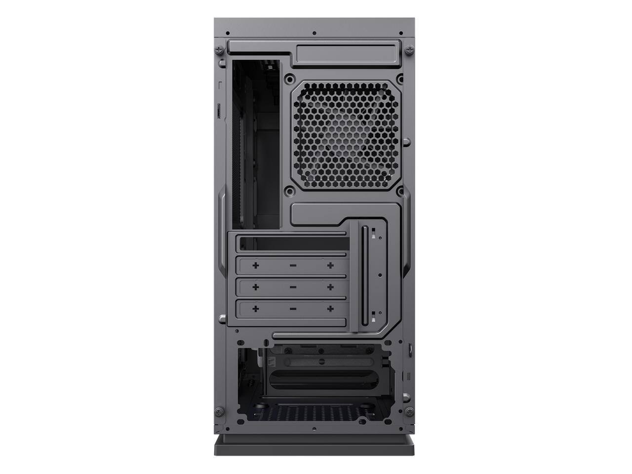 Alt View 9. GAMEMAX - Gamemax M60 Black Steel Micro ATX Tower USB3.0 Computer Case w/ Dual Mesh Side Panels - Black.