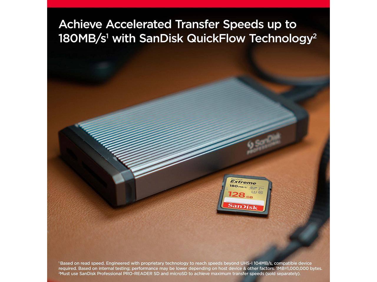 SANDISK 128GB Extreme SDXC UHS I/U3 Class 10 V30 Memory Card