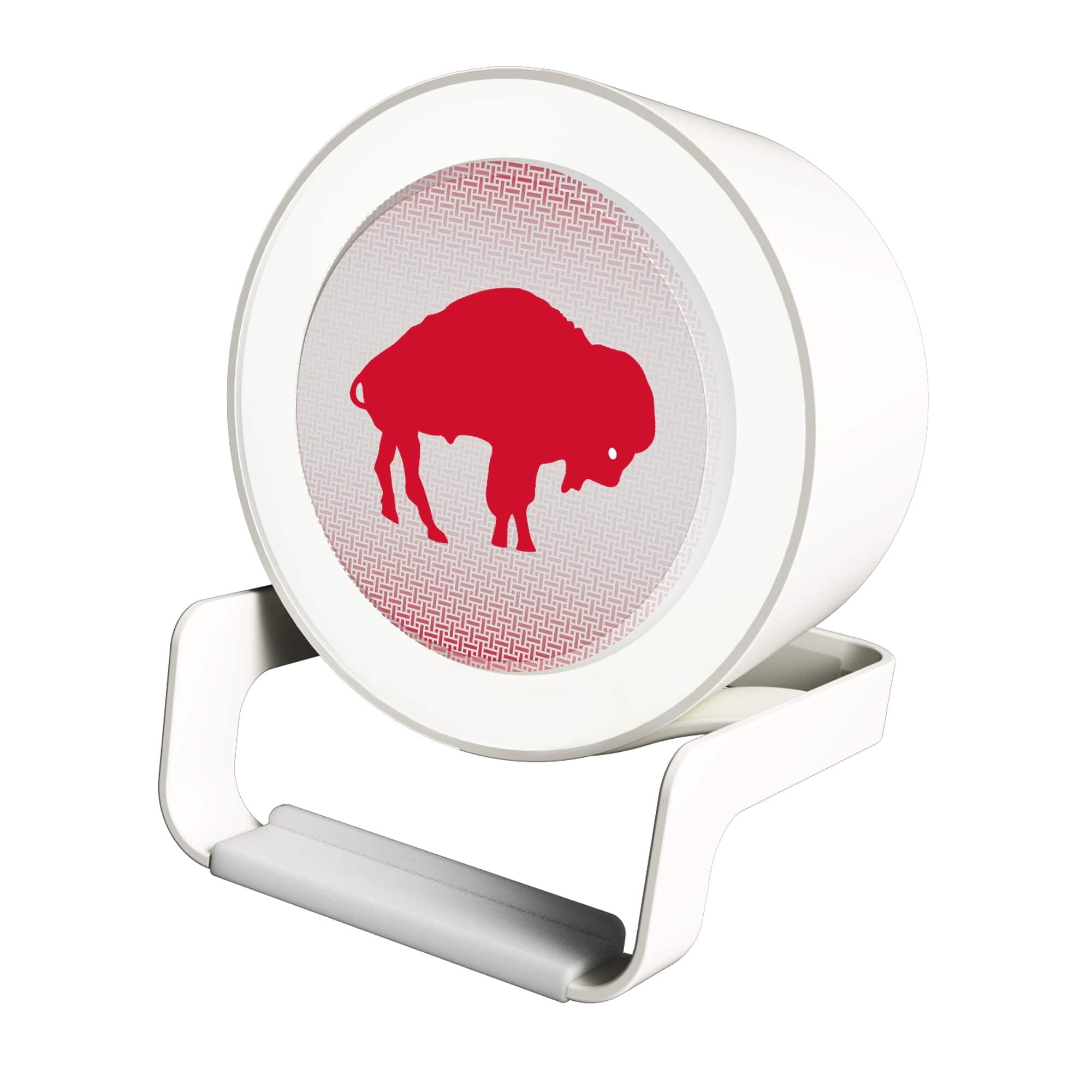 Front. Keyscaper - Buffalo Bills Linen Print Nightlight Charger & Bluetooth Speaker - White.