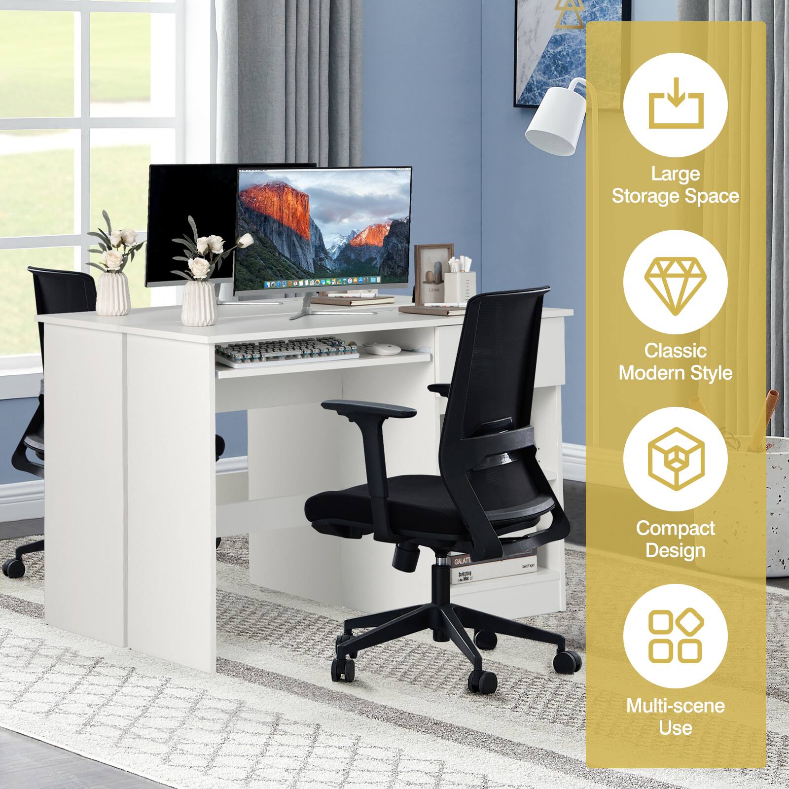 Large Storage Space, Classic Modern Style, Compact Design, Multi-scene Use